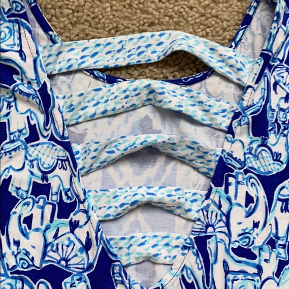 Lilly Pulitzer Ophelia dress Sz M elephant print - Picture 5 of 5